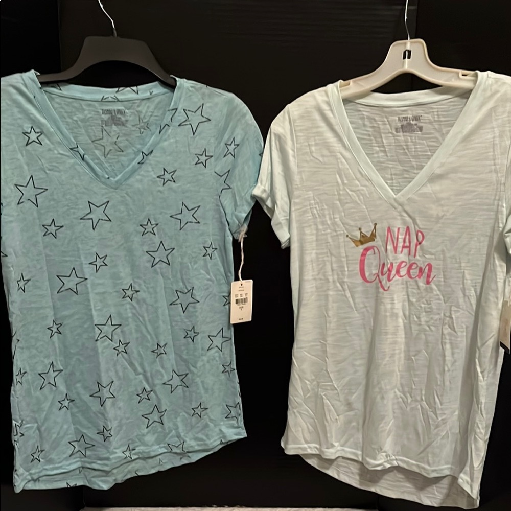 Jasmine & Ginger Blue Sleepwear Tops    2 for $20